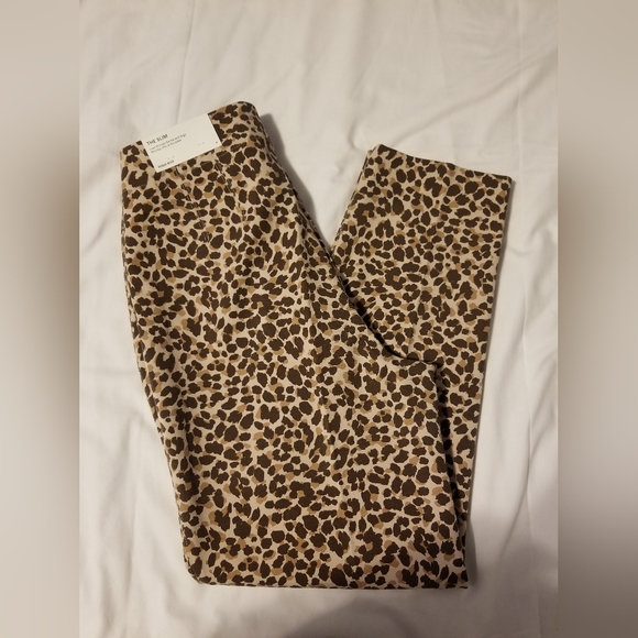 NWT Anna Taylor Leopard Pants High Rise Size 8 - Picture 2 of 9